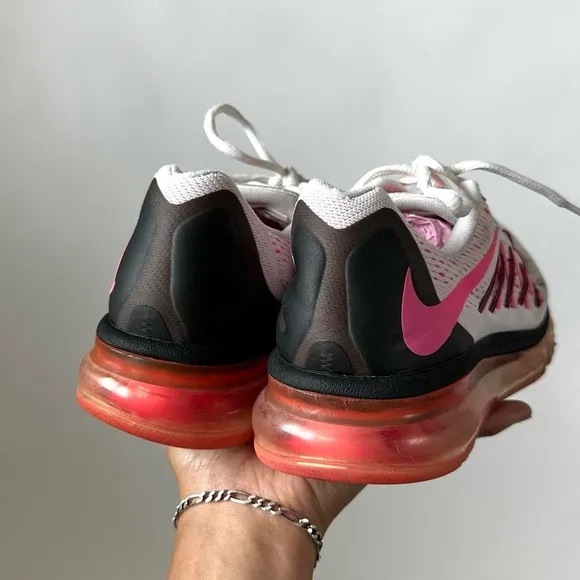 NIKE AIR MAX 'White Pink Pow' Women's Pink Running Shoes Size- 7.5
