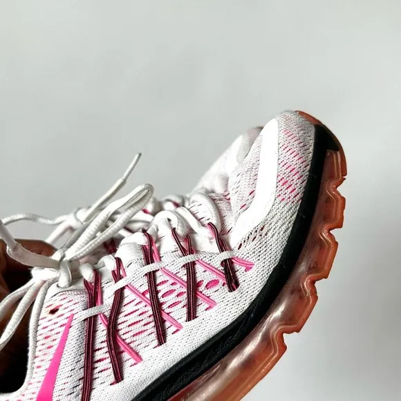 NIKE AIR MAX 'White Pink Pow' Women's Pink Running Shoes Size- 7.5