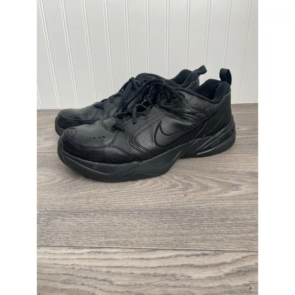 Nike Air Monarch IV (4E) Men's 12.5 Triple Black 415445-001 Sneakers Training