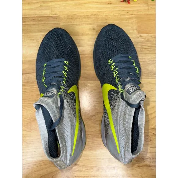 Nike Air Zoom All Out Flyknit Training Shoes Sneakers Blue Fox Gray Volt Mens 11