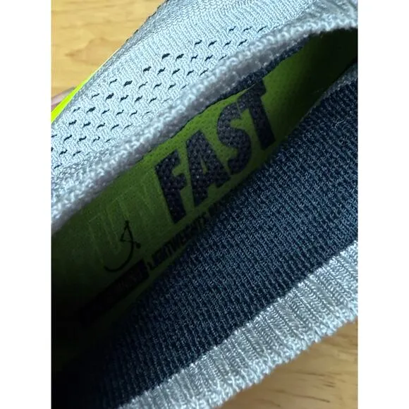 Nike Air Zoom All Out Flyknit Training Shoes Sneakers Blue Fox Gray Volt Mens 11