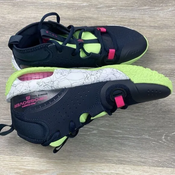 Nike Air Zoom Crossover 2 Mid Dark Obsidian Lime Blast - FB2689-400 Size 5Y