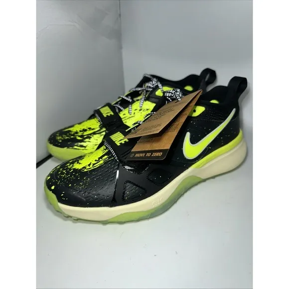 Nike Air Zoom Diamond Elite Volt/Black Turf Baseball Shoes Men's 9 FV6100-001