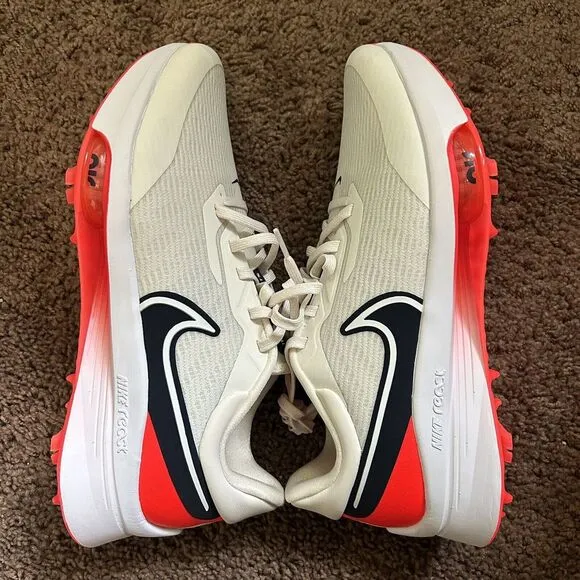 Nike Air Zoom Infinity Tour Golf Shoes White Crimson DC5221-041‎ Men's Size 9