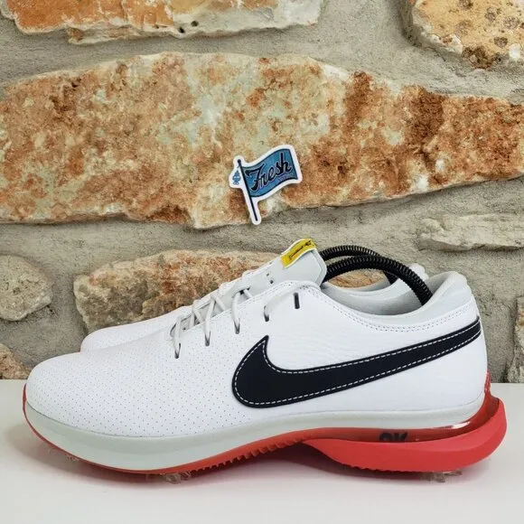 Nike Air Zoom Victory Tour 3 Golf Shoes Men's Size 9 White Track Red DV6798-101