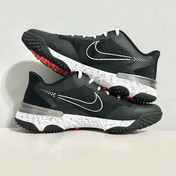 Nike Alpha Huarache Elite 3 Turf “Black White” Men’s Size 9.5 Baseball Shoes
