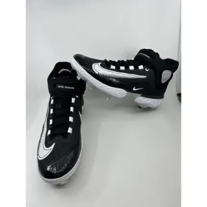 Nike Alpha Huarache Elite 4 Mid Baseball Cleats Black DJ6520-011 Men’s Size 12