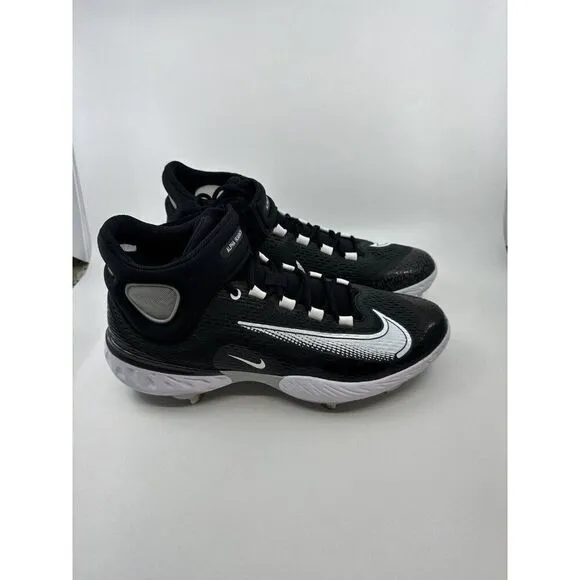 Nike Alpha Huarache Elite 4 Mid Baseball Cleats Black DJ6520-011 Men’s Size 12