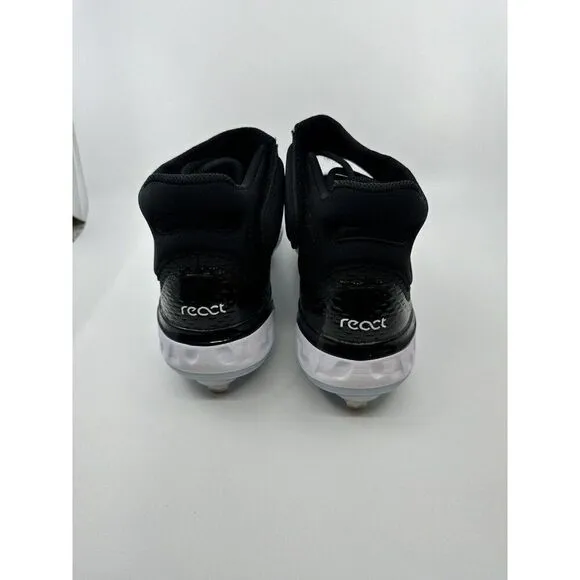 Nike Alpha Huarache Elite 4 Mid Black Baseball Cleats DJ6520-001 Men's Size 11.5
