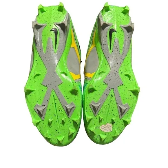 Nike Alpha Mens Green Lace Up Low Top Athletic Football Cleats Size 16