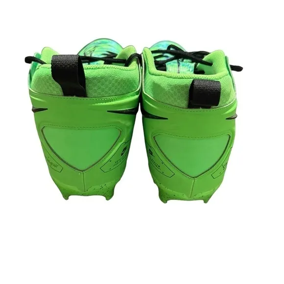 Nike Alpha Mens Green Lace Up Low Top Athletic Football Cleats Size 16