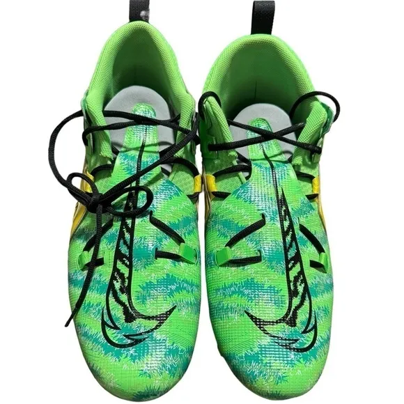Nike Alpha Mens Green Lace Up Low Top Athletic Football Cleats Size 16