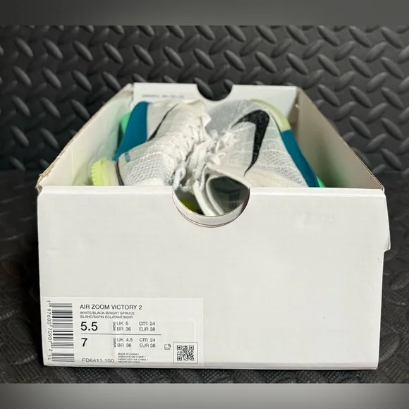 Nike Athletic Track Field Spikes Shoes White Teal Blue Mens Womens Sizes
