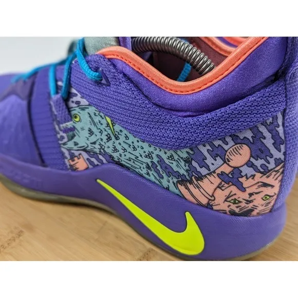 Nike Basketball Shoes Size 8.5 Mentality Mens PG‎ 2 Purple Mamba Sneakers