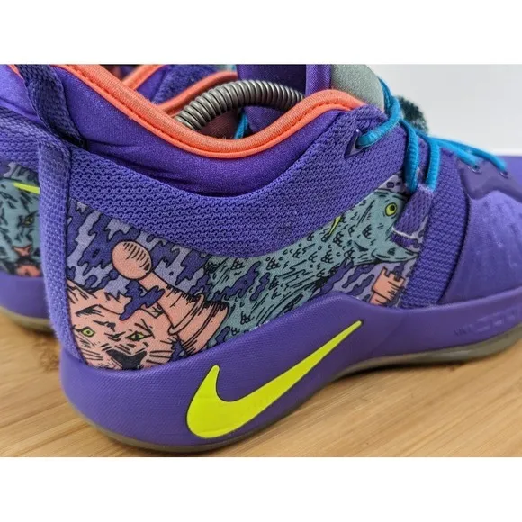 Nike Basketball Shoes Size 8.5 Mentality Mens PG‎ 2 Purple Mamba Sneakers