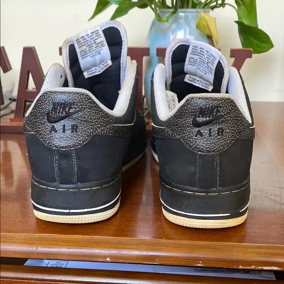Nike Black on Black Air Force 1 Athletic Shoes Suede