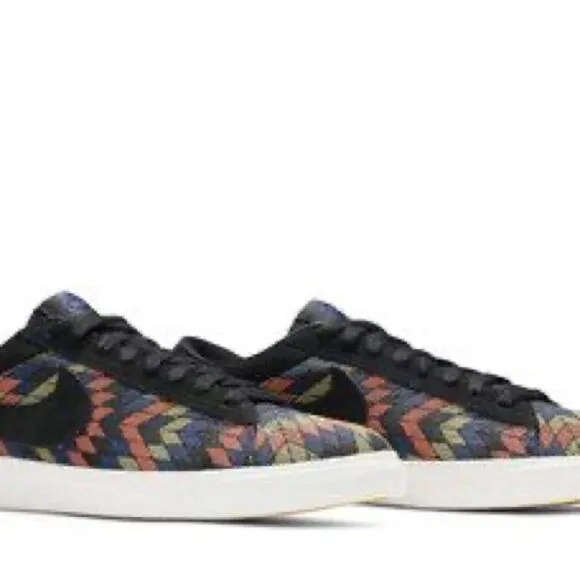 Nike | Blazer Low N7 Suede Black Citron Pulse Sneakers Shoes | M 6 W 8