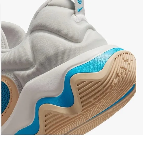 Nike Blue Athletic Shoes with Cream Accents