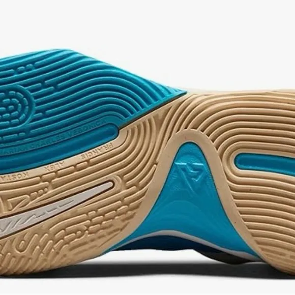 Nike Blue Athletic Shoes with Cream Accents