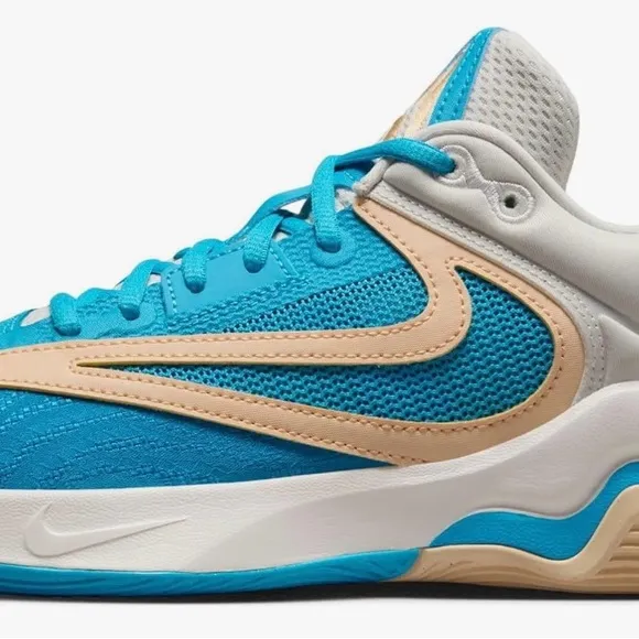 Nike Blue Athletic Shoes with Cream Accents