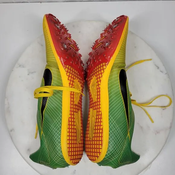 Nike Bowerman Zoom Victory Shoes Mens 11.5 Yellow Green Ultra Lite Track Field