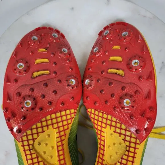 Nike Bowerman Zoom Victory Shoes Mens 11.5 Yellow Green Ultra Lite Track Field