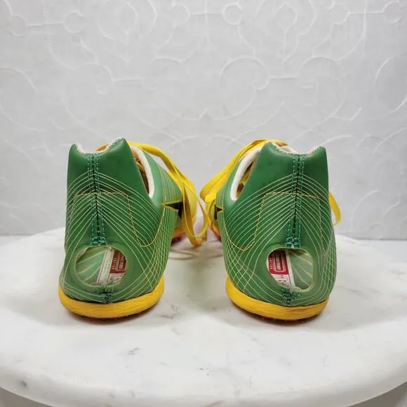Nike Bowerman Zoom Victory Shoes Mens 11.5 Yellow Green Ultra Lite Track Field