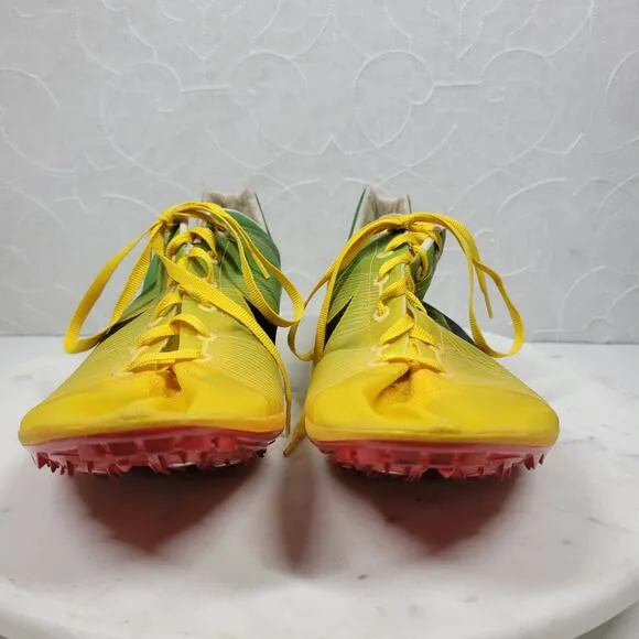 Nike Bowerman Zoom Victory Shoes Mens 11.5 Yellow Green Ultra Lite Track Field