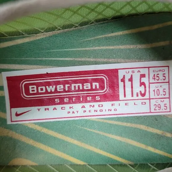 Nike Bowerman Zoom Victory Shoes Mens 11.5 Yellow Green Ultra Lite Track Field