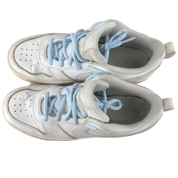Nike Boys Court Borough Low 2 BQ5448-100 White Running Shoes Sneakers Size 6.5 Y
