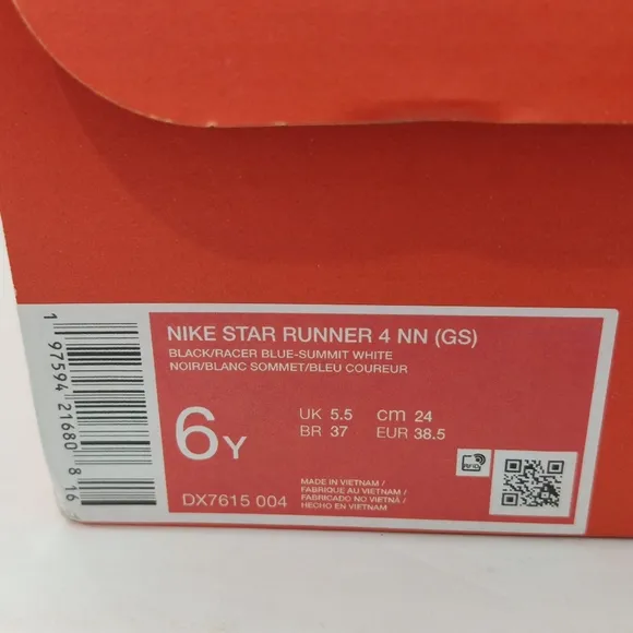 Nike Boys Star Runner 4 Black Running Shoes Size 6 (7795861)