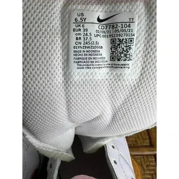 Nike CD7782-104 Court Borough Mid 2 White High Top Basketball Shoes US Size 6.5Y