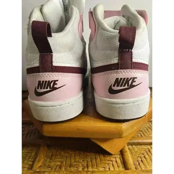 Nike CD7782-104 Court Borough Mid 2 White High Top Basketball Shoes US Size 6.5Y