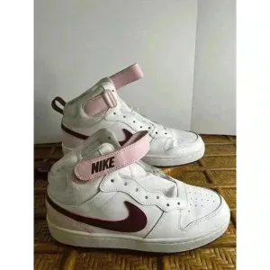 Nike CD7782-104 Court Borough Mid 2 White High Top Basketball Shoes US Size 6.5Y