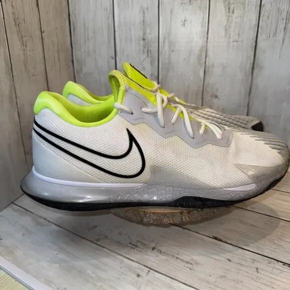 Nike Court Air Zoom Vapor Cage 4 Tennis Shoe White Volt CD0424-100 Men's Size 14