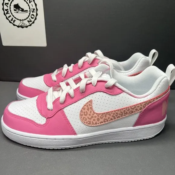 Nike Court Borough Hot Pink Coral Stardust Swoosh 845104-101 Women Size 8.5 NEW