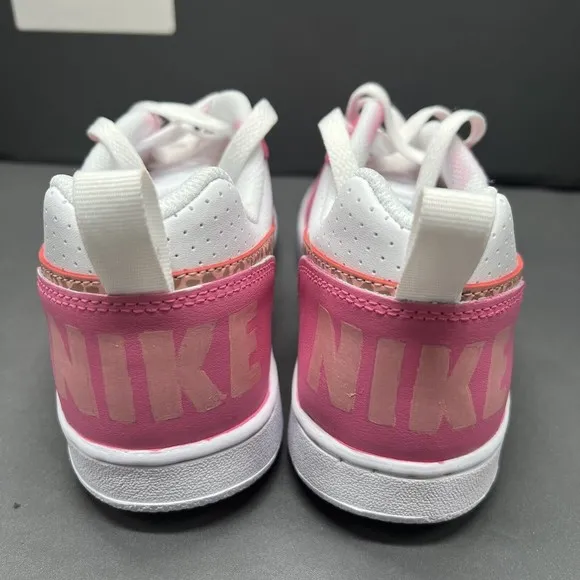 Nike Court Borough Hot Pink Coral Stardust Swoosh 845104-101 Women Size 8.5 NEW