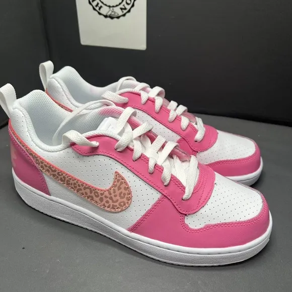 Nike Court Borough Hot Pink Coral Stardust Swoosh 845104-101 Women Size 8.5 NEW