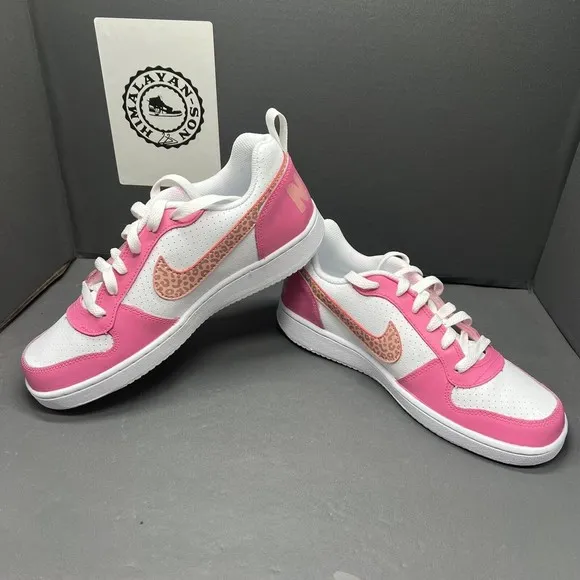 Nike Court Borough Hot Pink Coral Stardust Swoosh 845104-101 Women Size 8.5 NEW