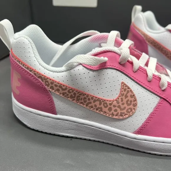 Nike Court Borough Hot Pink Coral Stardust Swoosh 845104-101 Women Size 8.5 NEW