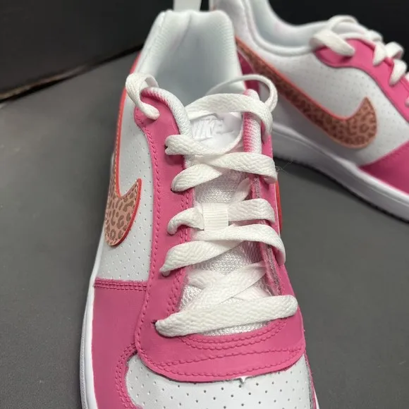 Nike Court Borough Hot Pink Coral Stardust Swoosh 845104-101 Women Size 8.5 NEW