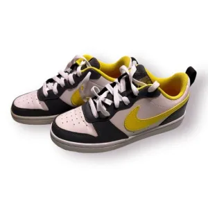 Nike Court Borough Low 2 Sneakers Gray‎ White and Yellow Smiley Size 4Y