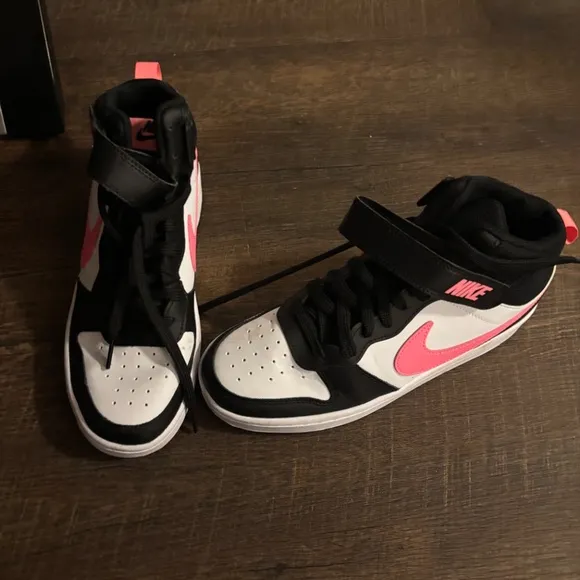 Nike Court Borough Mid 2 &quot;Black&quot; Grade School Girl’s Shoes