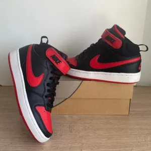 Nike Court Borough Mid 2 Red/Black Sneakers - SZ 5 Y- 6.5 W