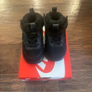 NIKE Court Borough Mid 2 TD Black Toddlers Shoes Size 9c CQ4027 001 New In Box