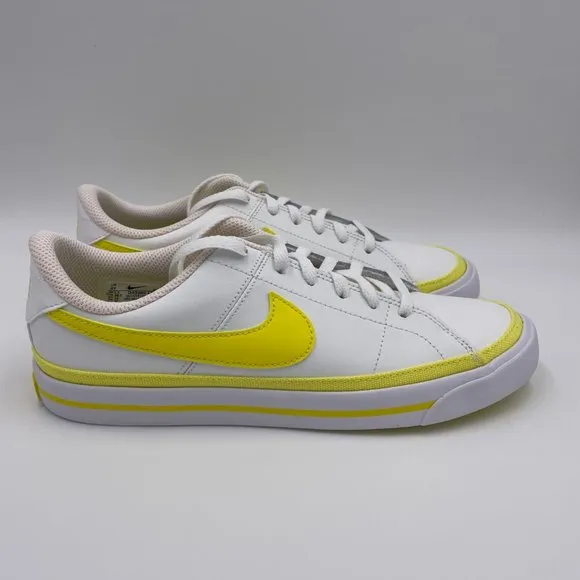 Nike Court Legacy White / Yellow Womens Shoes