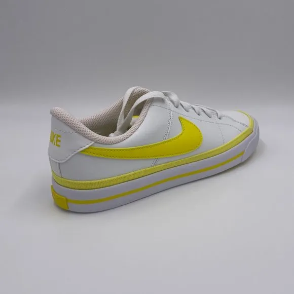 Nike Court Legacy White / Yellow Womens Shoes