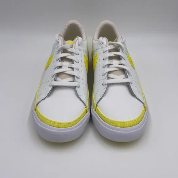 Nike Court Legacy White / Yellow Womens Shoes