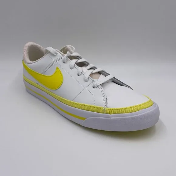 Nike Court Legacy White / Yellow Womens Shoes