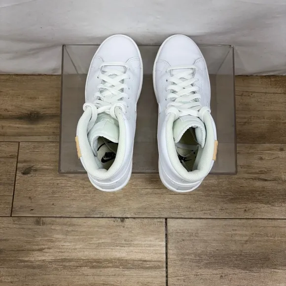 Nike Court Royale Mid 2 Triple White Women's Size 9.5 Shoes Sneakers CT1725-100